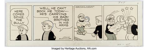 Ernie Bushmiller Nancy Daily Comic Strip Original Art, dated | Lot ...