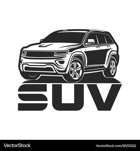 Suv car icon logo design Royalty Free Vector Image