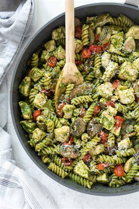 One Pot Chicken Pesto Pasta - Flavor the Moments