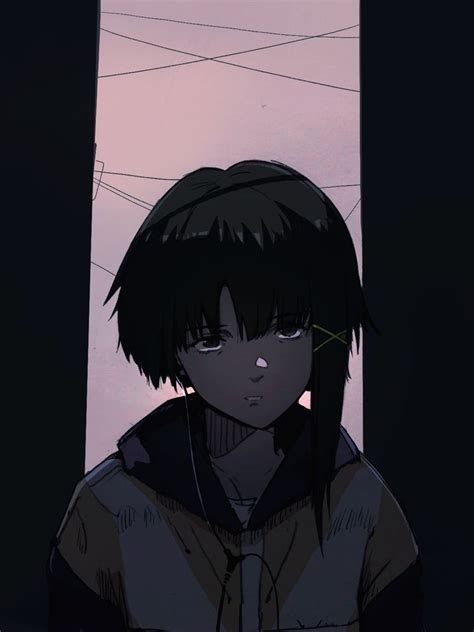 Fan art Lain | Anime, Illustration, Anime art girl