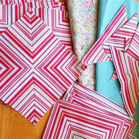 I just love this springy start to the Quartered Stripes Quilt! It's ...