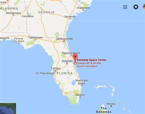 Kennedy Space Center On Florida Map - Map of world