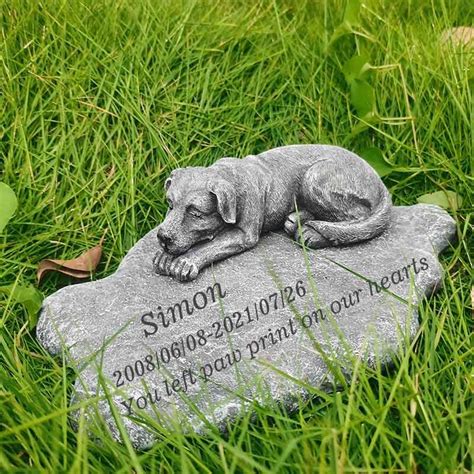 Dog Memorial Garden Stones Custom Dog Remembrance HeadStone | Pet ...