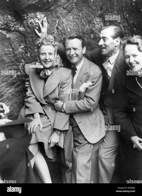 Mary Hayley Bell (left), with husband John Mills (2nd from left), (no ...