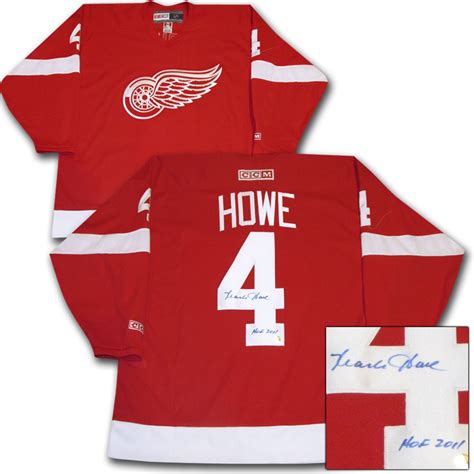 Mark Howe Autographed Detroit Red Wings Jersey w/HOF 2011 Inscription ...