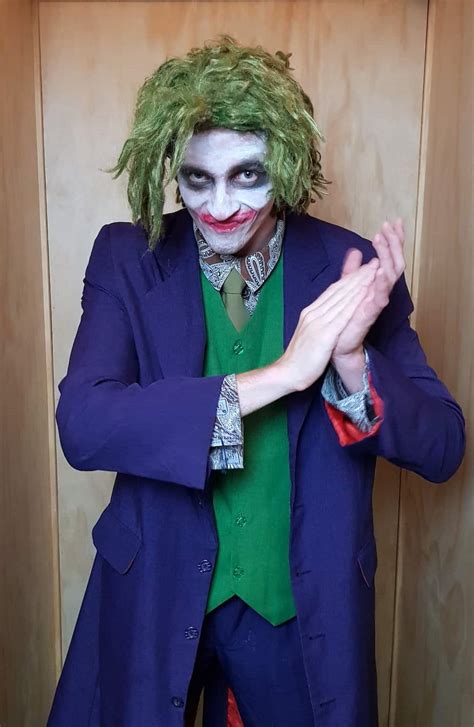 Heath Ledger Cosplay Suit Halloween Men The Dark Knight Joker Costume ...