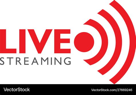 Live stream logo design Royalty Free Vector Image