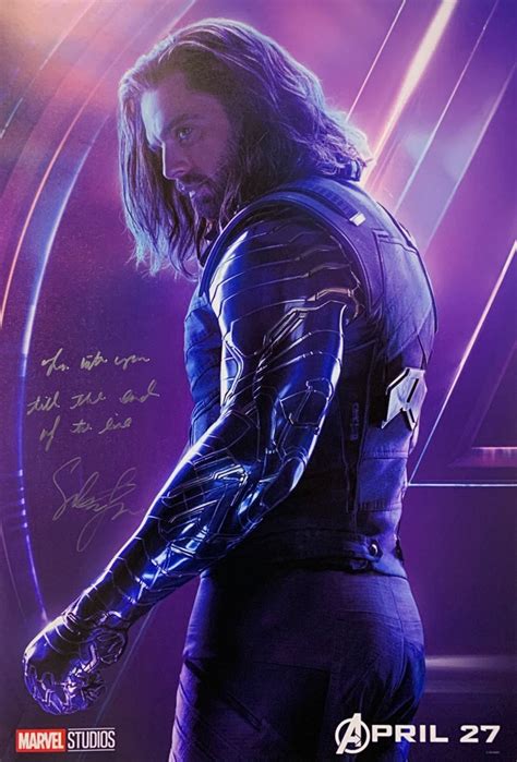 Sebastian Stan Autograph Signed Avengers Poster