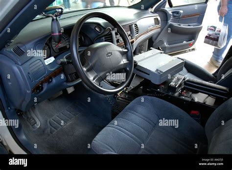 Interior View of Police Car Stock Photo - Alamy