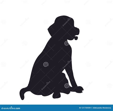 Dog Sitting, Silhouette, Vector Stock Vector - Illustration of friend ...