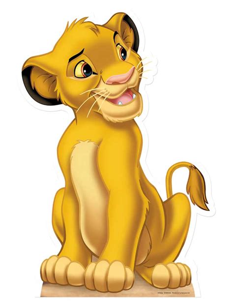 Lifesize Cardboard Cutout of Simba Lion King buy cutouts & standees at ...