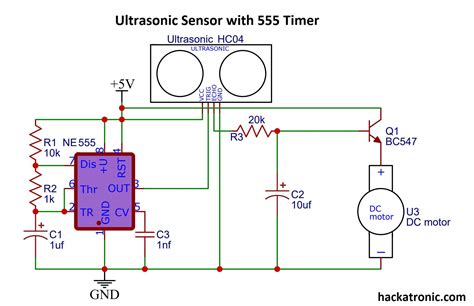 Ultrasonic Sensor Without Arduino using 555 timer » Hackatronic