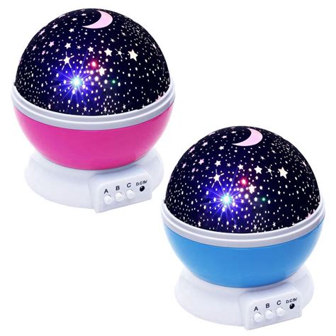 Star Master Night Light Projector Set of 2-Blue & Pink | Shop Today ...