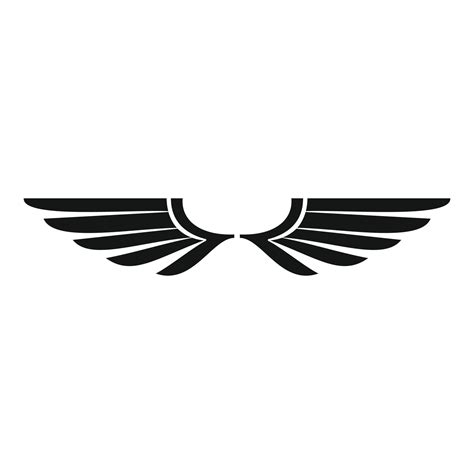 Falcon wings icon, simple style 14596059 Vector Art at Vecteezy