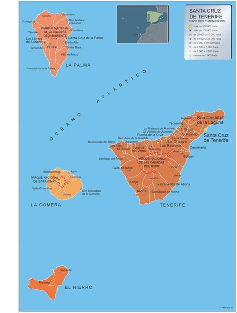 Sant Cruz de Tenerife Mapa Municipios