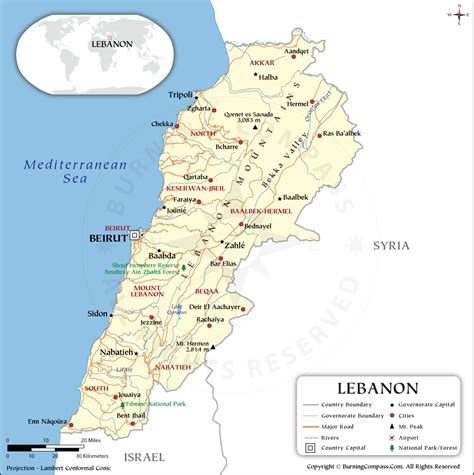 Lebanon Map