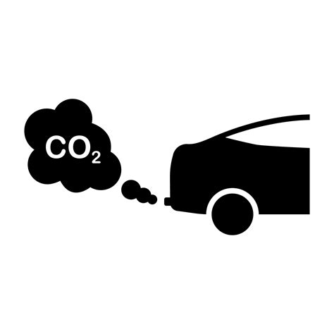 Car Smog Air Dioxide Symbol. Car Exhaust CO2 Black Silhouette Icon ...