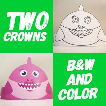 Mama Shark Crown / Mask / Costume / Animal / Headband ** Two Crowns