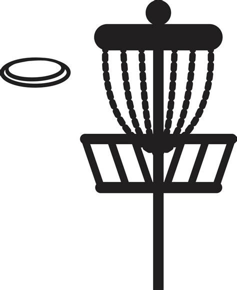 disc golf basket icon on white background. disc golf logo. disc golf ...