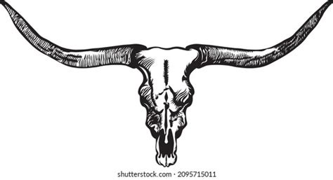 Longhorn Head Skull Bull Cow Icon Stock Vector (Royalty Free ...