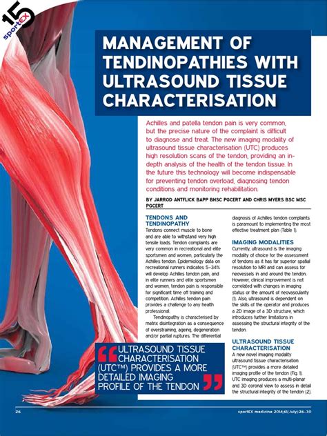 Tendinopathies With Ultrasound Tissue Characterisation | PDF | Medical ...