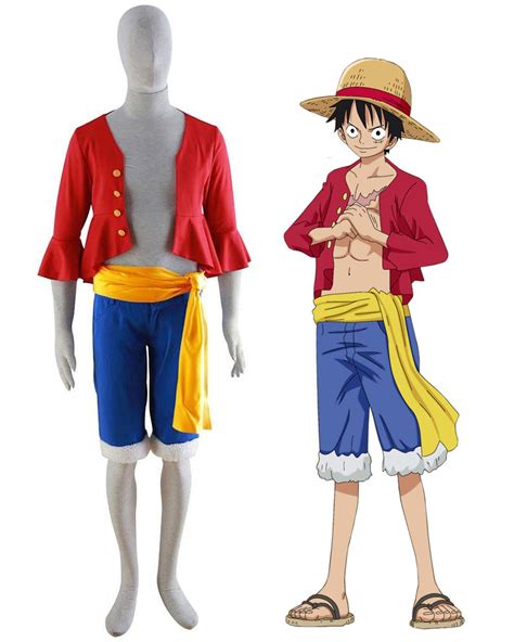 One Piece Monkey D Luffy New World Costume Outfits for Halloween ...