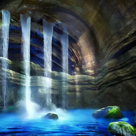 Cavern waterfall by SeanTheKIngOfNothing on DeviantArt