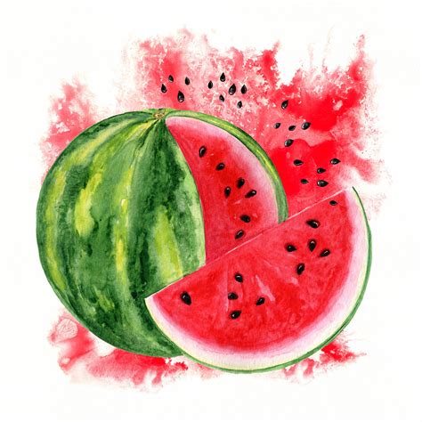 Watermelon Watercolor Clipart, Summer Clip Art, Sublimation Design ...