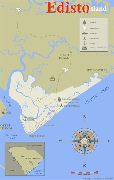 Edisto Island Sightseeing Map - Ontheworldmap.com