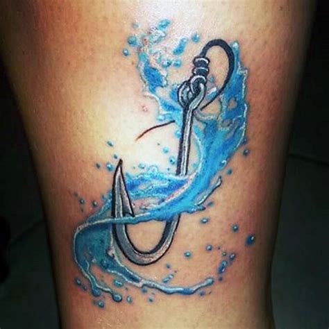 75 Fish Hook Tattoo Designs For Men - Ink Worth Catching Hawaiianisches ...