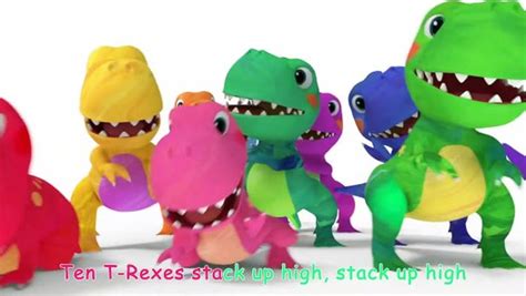 Dinosaurs T-Rex Number Song CoComelon Nursery Rhymes & Kids Songs ...