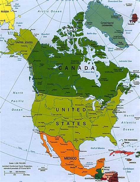 Map of North America