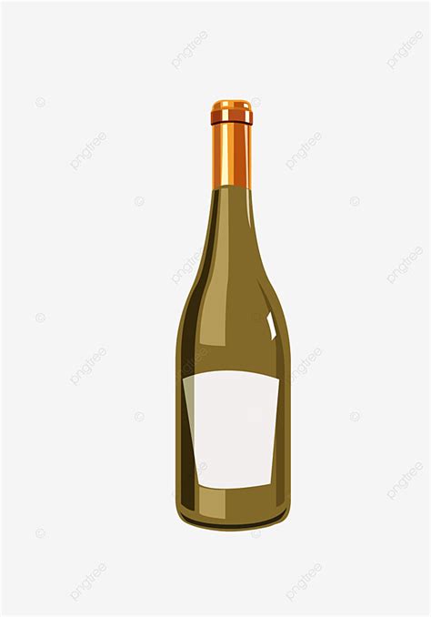 Wine Bottle And Glass Clipart Vector, Brown Wine Bottle Illustration ...