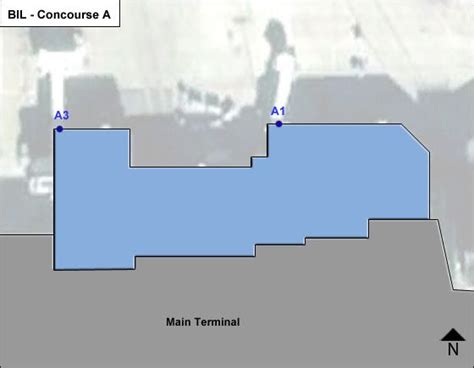 Billings Logan Airport BIL Concourse A Map