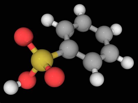 Benzenesulfonic Acid Molecule Photograph by Laguna Design/science Photo ...