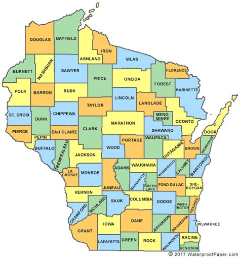 Printable Wisconsin Map With Cities - Corene Charlotte