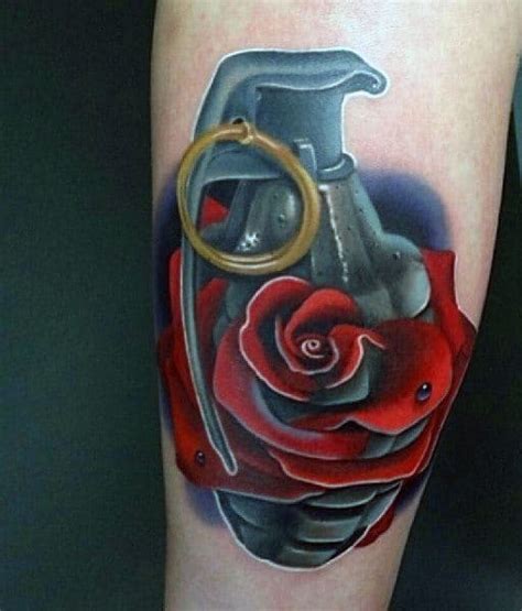 50 Grenade Tattoo Designs For Men - Explosive Ink Ideas