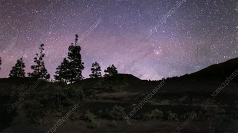 Milky Way, timelapse - Stock Video Clip - K004/5100 - Science Photo Library