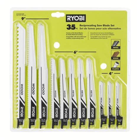 RYOBI Multi-Purpose Reciprocating Saw Blade Set (35-Piece) A233501 ...