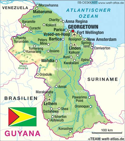 Map of Guyana - Map in the Atlas of the World - World Atlas | Guyana ...