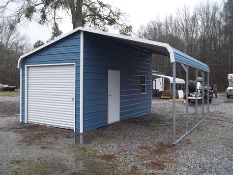 Metal Carport With Side Storage