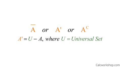 Complement Of A Set Symbol