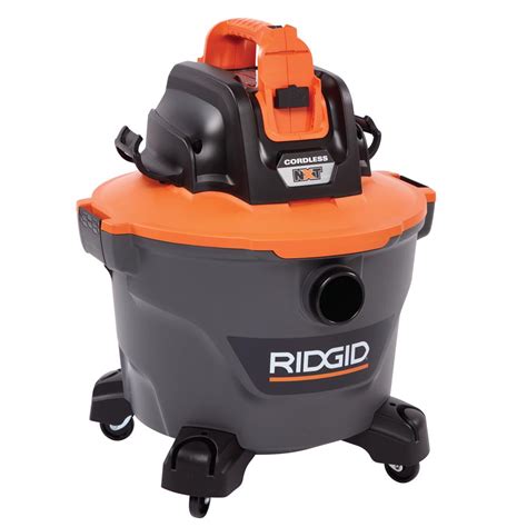 RIDGID 18-Volt 9 Gal. Cordless Wet/Dry Shop Vacuum (Tool Only) with Car ...