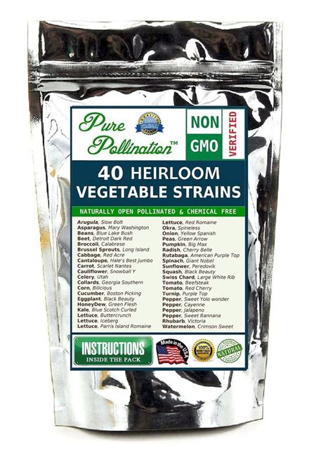 40 Heirloom Non-GMO Fresh Vegetable Fruit Seeds Emergency Survival ...