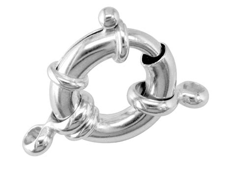 Sterling Silver Jumbo Bolt Ring 22mm, V8, 2 Moveable Double Rings And 2 ...