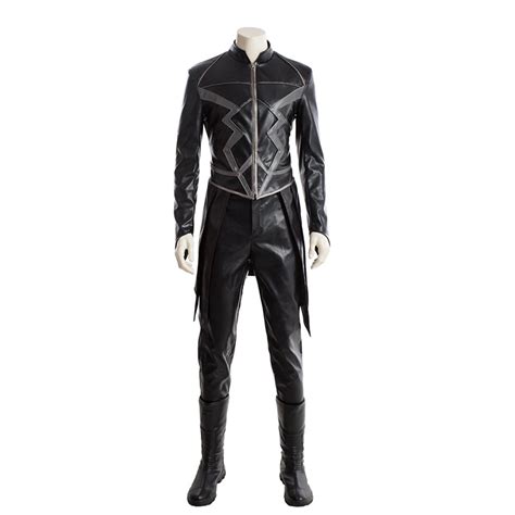 TV Inhumans Black Bolt Cosplay Costume Blackagar Boltagon Outfit Full ...