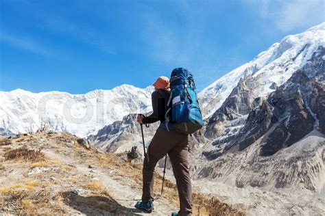 Hike in Himalayas | Stock image | Colourbox