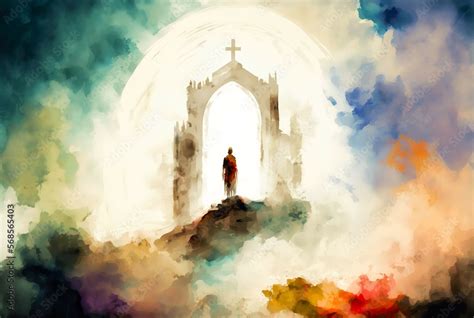 Heaven god Holy Church bethlehem illustration landscape art pathway ...