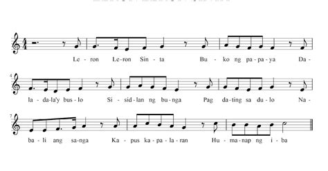 Music Sheets: Leron Leron Sinta