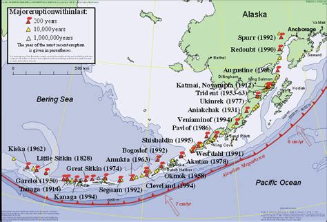 Alaska Volcano Map